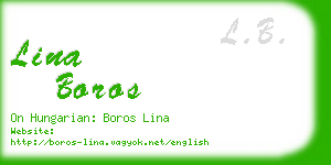 lina boros business card